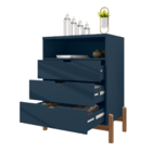 Cômoda 3 Gavetas Said Azul Cobalto