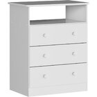 Cômoda 3 Gavetas Smim Com Nicho Peroba