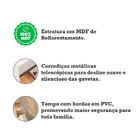 Cômoda 3 Gavetas Smim Com Nicho Peroba