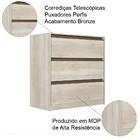 Cômoda 3 Gavetas Thb Móveis Decore Bianco Bp