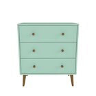 Cômoda 3 Gavetas Verde Scandi Artemobili Verde Menta/mel