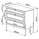 Comoda 3 Gv Corrediças Telescopicas Palhinha 28934 Linha Oslo