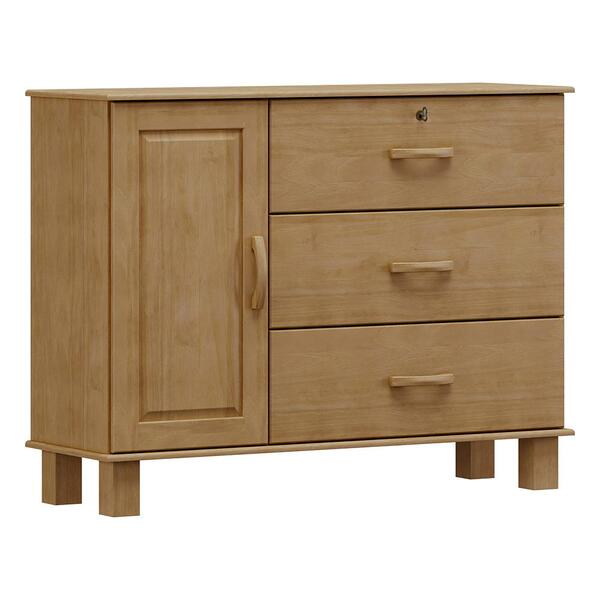 Comoda 3g 1p Madeira Maciça 118 Cm 1139 Milani Store