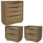 Comoda 4 Gavetas 02 Mesas De Cabeceira 2g M26061 Kappesberg