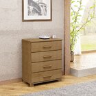 Cômoda 4 Gavetas 100% Madeira Maciça Linha Ouro Freijo