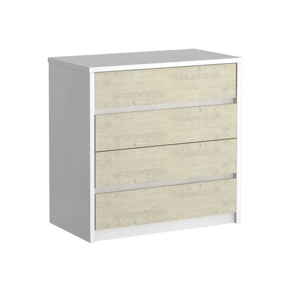 Cômoda 4 Gavetas 100% Mdf 812 Branco/marfim Areia - Foscarini