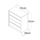 Cômoda 4 Gavetas 100% Mdf 812 Branco/marfim Areia - Foscarini