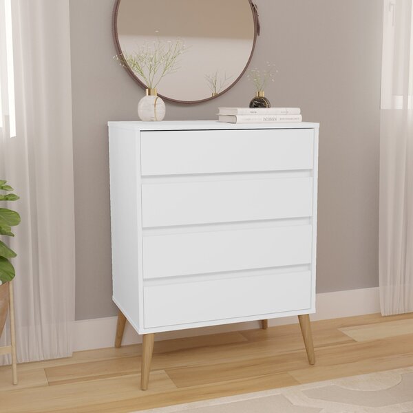 Cômoda 4 Gavetas 100% Mdf Dolce Branco