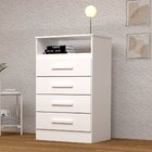 Cômoda 4 Gavetas 100% Mdf Flex 57cm Jéssica Espresso Móveis B