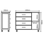 Cômoda 4 Gavetas 1 Porta 100% Madeira Maciça Ariel Carvalho