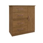 Cômoda 4 Gavetas 1 Porta Caribe 508 Espresso Móveis Nogueira