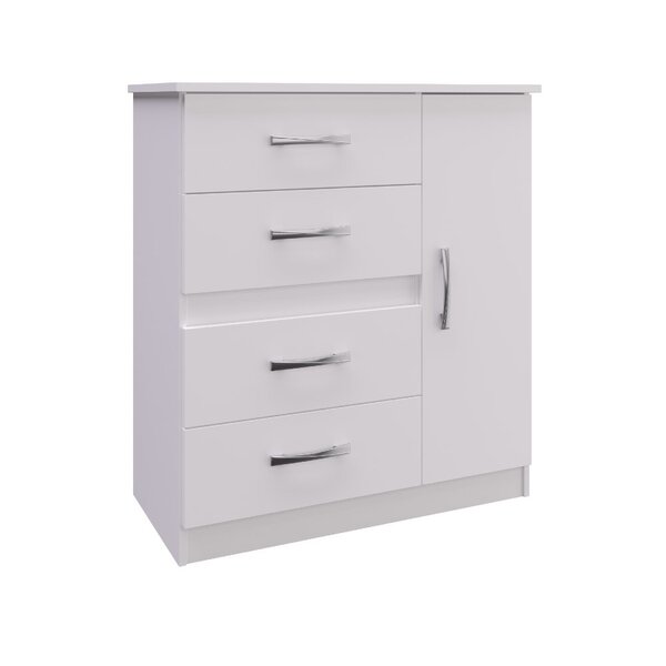 Cômoda 4 Gavetas 1 Porta Caribe Doripel