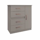 Cômoda 4 Gavetas 1 Porta Caribe Moveis Doripel Coffee