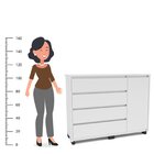 Cômoda 4 Gavetas 1 Porta Coimbra Branco