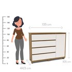 Cômoda 4 Gavetas 1 Porta Coimbra Freijó/off White