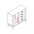 Cômoda 4 Gavetas 1 Porta Colonial Movelbento