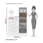 Cômoda 4 Gavetas 1 Porta Com Espelho Elise Plus Branco Fosco