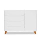 Cômoda 4 Gavetas 1 Porta Com Tampo Em Mdf Baby Tubbi Casatema