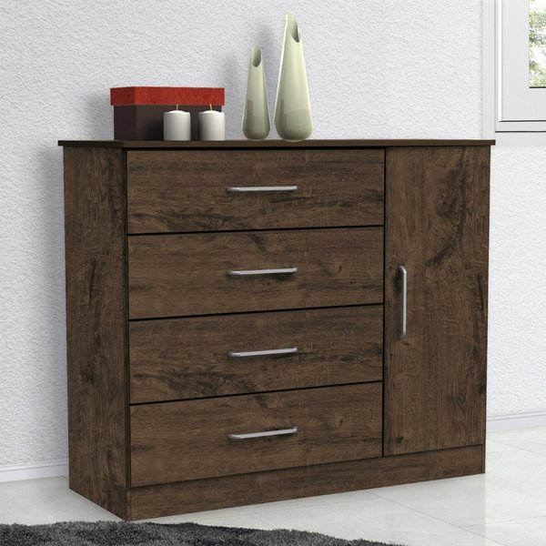 Cômoda 4 Gavetas 1 Porta Gênova Zanzini