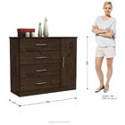 Cômoda 4 Gavetas 1 Porta Gênova Zanzini