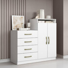 Cômoda 4 Gavetas 1 Porta Londres Aramóveis