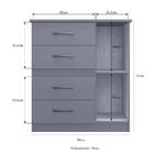 Cômoda 4 Gavetas 1 Porta Luíza Multimóveis Vcr4157