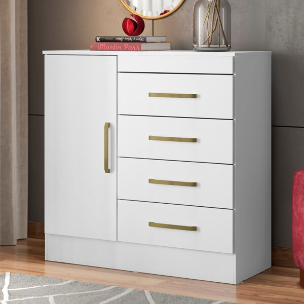 Cômoda 4 Gavetas 1 Porta Montevideu Demóbile