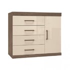 Cômoda 4 Gavetas 1 Porta Plus 1.4 Santos Andirá Castanha/off