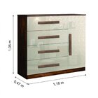 Cômoda 4 Gavetas 1 Porta Zeus Bianchi Móveis Avelã/off White