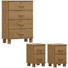 Comoda 4 Gavetas 2 Mesas De Cabeceira Madeira Maciça Milani S