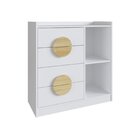 Cômoda 4 Gavetas 2 Nichos Ares Branco Ártico