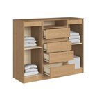 Cômoda 4 Gavetas 2 Portas Alba Para Quarto Angelin