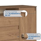 Cômoda 4 Gavetas 2 Portas Alba Para Quarto Marrom
