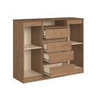 Cômoda 4 Gavetas 2 Portas Alba Para Quarto Marrom