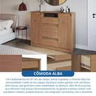 Cômoda 4 Gavetas 2 Portas Alba Para Quarto Marrom