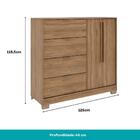 Cômoda 4 Gavetas 2 Portas Carraro Freijó