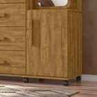 Cômoda 4 Gavetas 2 Portas E Espelho Copacabana Amêndoa