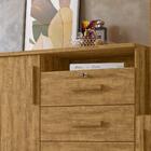 Cômoda 4 Gavetas 2 Portas E Espelho Copacabana Amêndoa