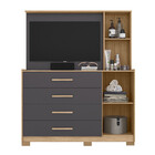 Cômoda 4 Gavetas 2 Portas Espelho Ilhabela Albatroz