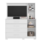 Cômoda 4 Gavetas 2 Portas Espelho Ilhabela - Móveis Albatroz