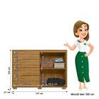 Cômoda 4 Gavetas 2 Portas Ripado Texas Moval