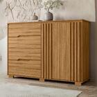 Cômoda 4 Gavetas 2 Portas Ripado Texas Moval