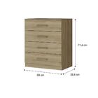 Cômoda 4 Gavetas 565 Noce Carraro