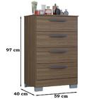 Comoda 4 Gavetas 59 Cm 867 Poqq