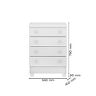 Cômoda 4 Gavetas 79 X 64 Encanto Feliz - Édecasamóveis - 0009