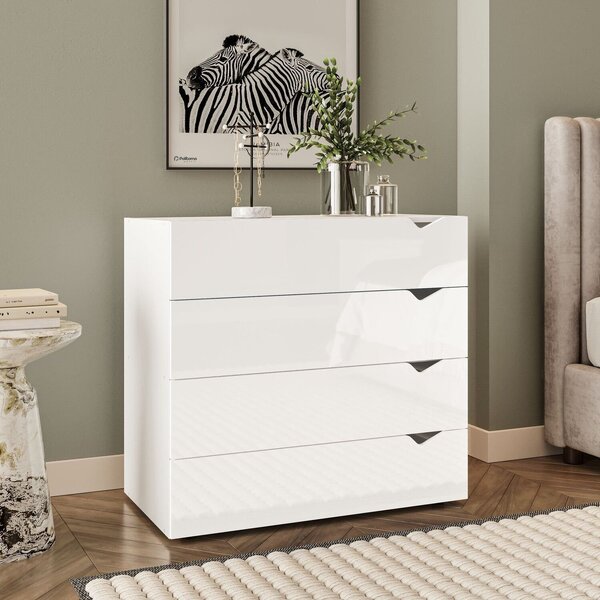 Cômoda 4 Gavetas 83,8cm X 90cm Porto Branco