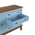 Cômoda 4 Gavetas + 1 Porta Azul Claro