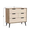 Cômoda 4 Gavetas  Carvalho/off White