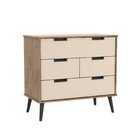 Cômoda 4 Gavetas  Carvalho/off White