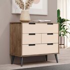 Cômoda 4 Gavetas  Carvalho/off White